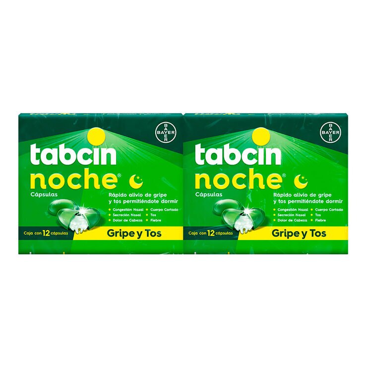 Tabcin Noche 2 Cajas de 12 Caúpsulas c/u — Imagen 3 de 4