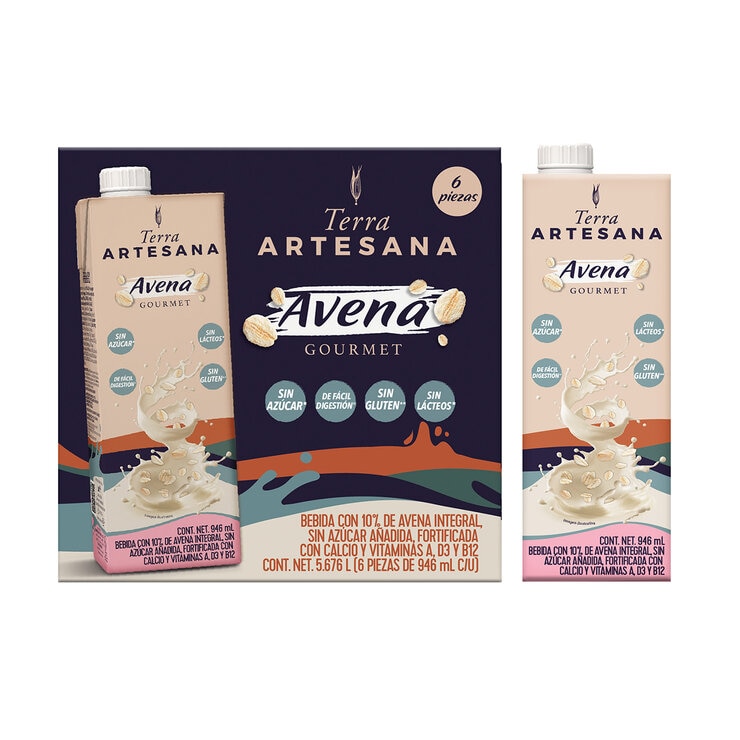 Terra Artesana Bebida de Avena 6 pzas de 946 ml — Imagen 3 de 4