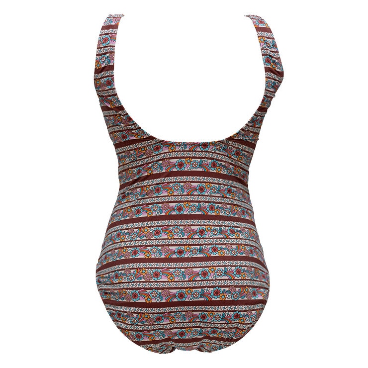 Alas de Sal, Traje de Baño Completo con Olán para Dama, Estampado de Flores  — Imagen 2 de 3