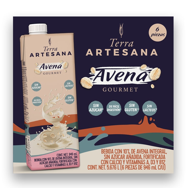 Terra Artesana Bebida de Avena 6 pzas de 946 ml — Imagen 4 de 4