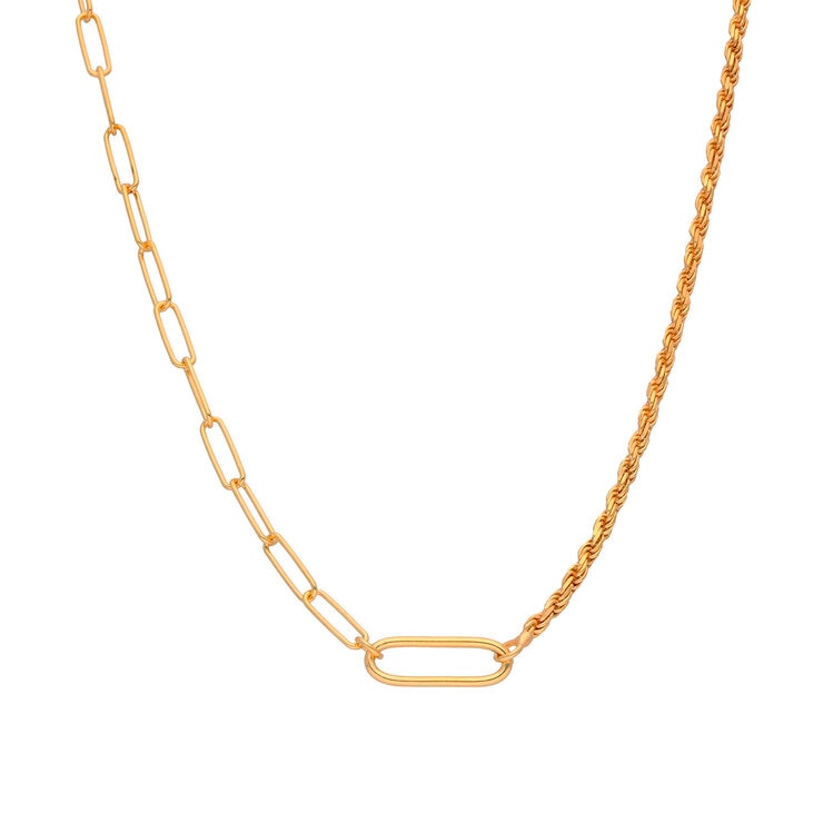Avonza, Collar con Dije de Eslabón al Centro — Imagen 1 de 3