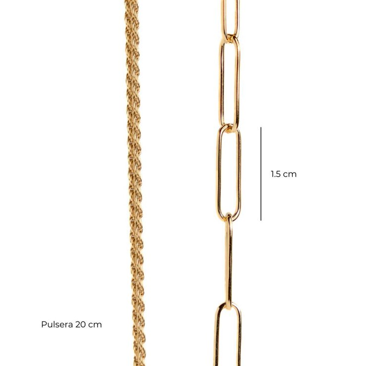 Avonza, Pulsera Doble con Tejido Torsal — Imagen 2 de 3
