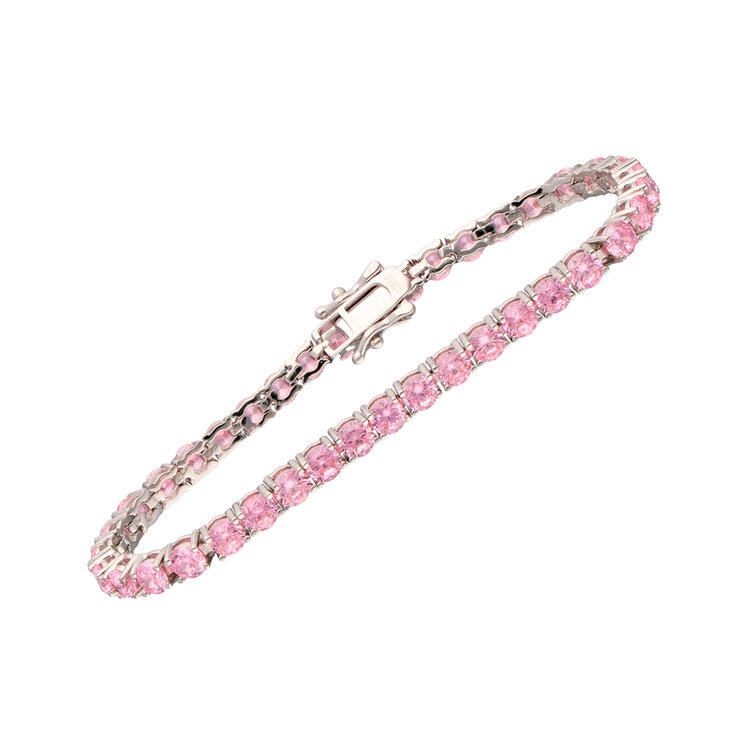 Avonza, Pulsera Tenis con Circonias Corte Redondo Blancas y Rosas — Imagen 1 de 3