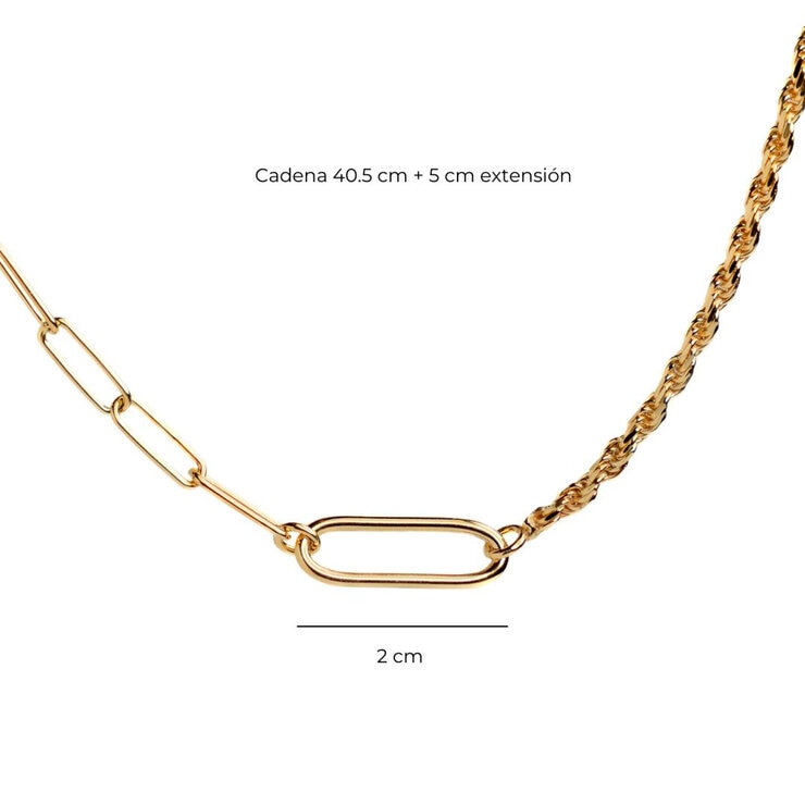 Avonza, Collar con Dije de Eslabón al Centro — Imagen 3 de 3