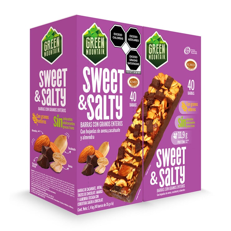 Green Mountain Barras con Granos Enteros y Chocolate 40 pzas de 35 g — Imagen 1 de 3