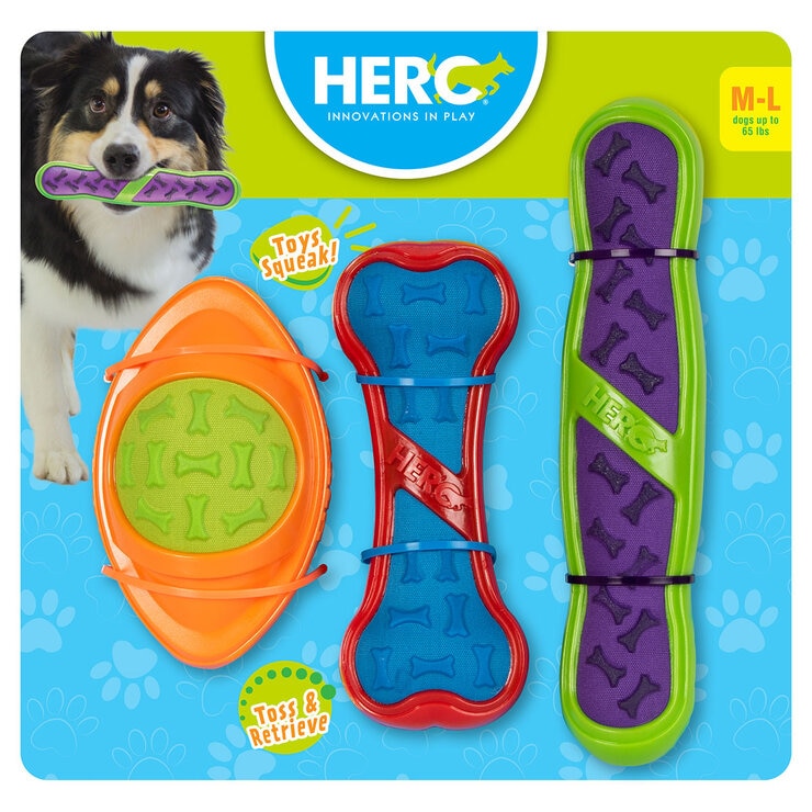 Caitec Hero Juguete para Perro 3 pzas   — Imagen 1 de 4
